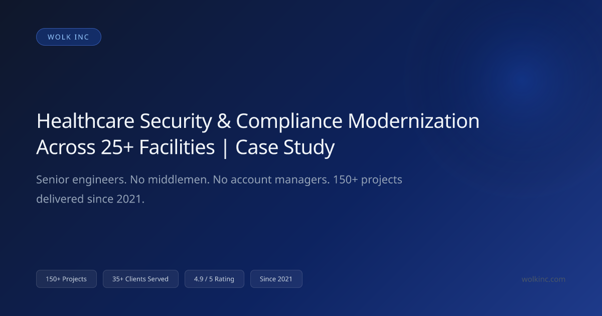 Healthcare Security & Compliance Modernization Across 25+ Facilities ...